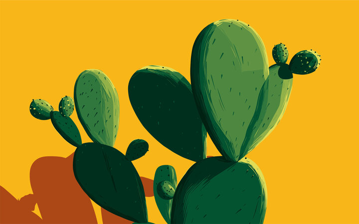 KI-generierte Illustration eines Feigenkaktus