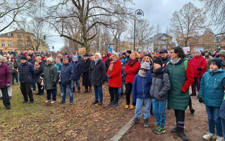 Demonstration für Demokratie in Neuruppin