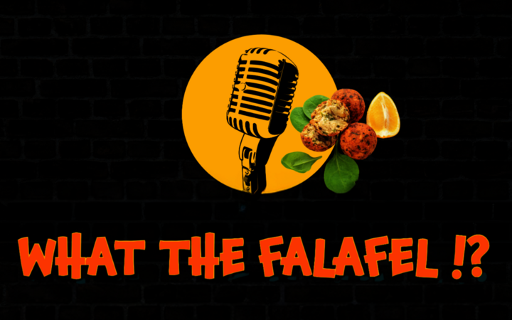 Logo mit Schriftzug: What the Falafel!?