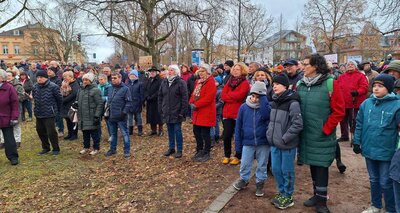 Demonstration für Demokratie in Neuruppin